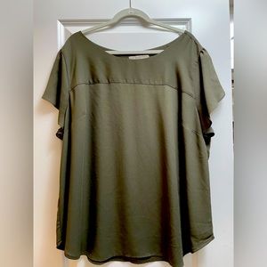 Olive green Loft plus blouse